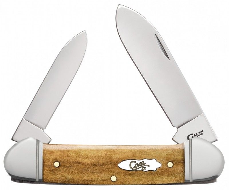 Smooth Antique Bone Fluted Canoe Pocket Knife - Case® Knives